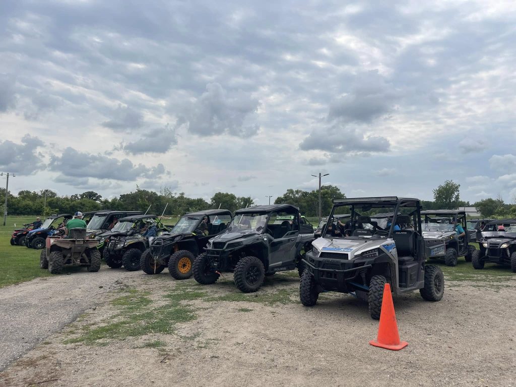 Group of ATVs Lined Up