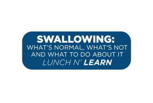 Community lunch and learn event exploring swallowing health and wellness guidance.