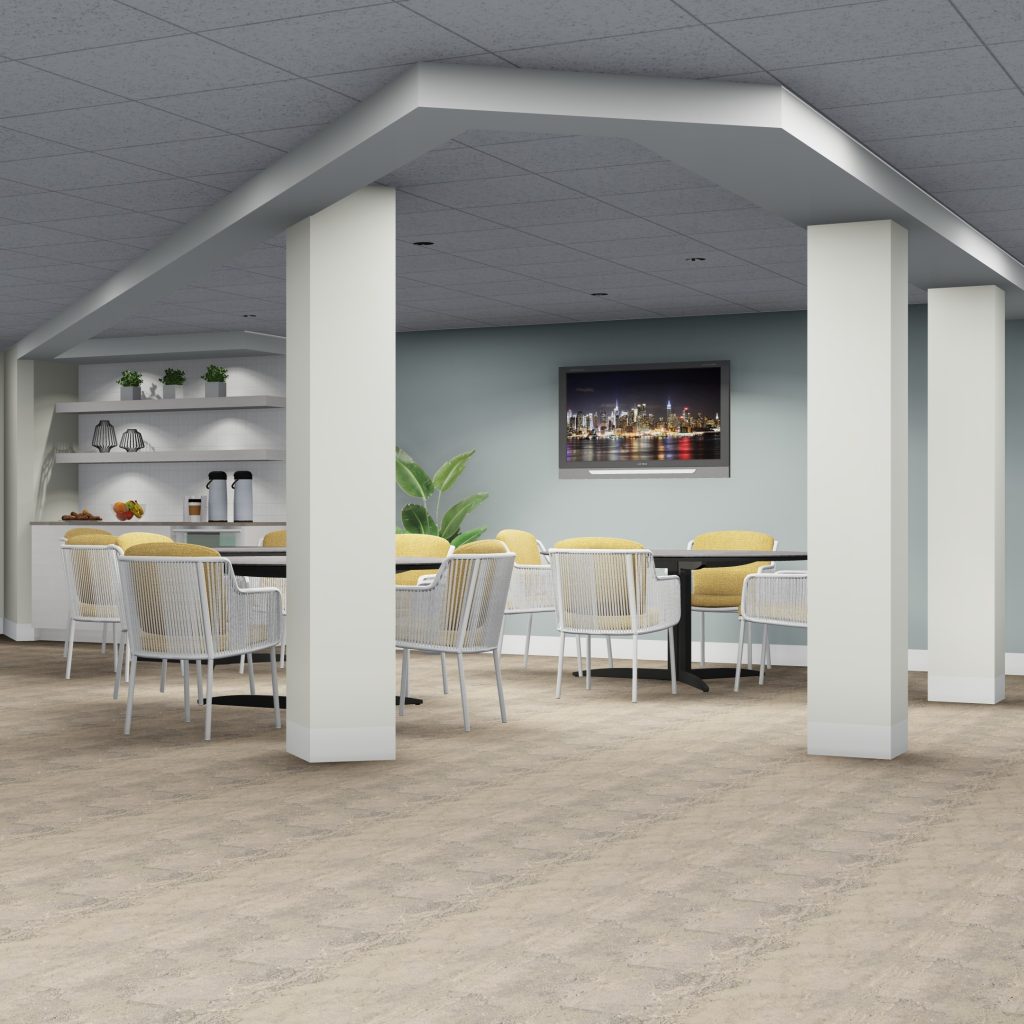 Bright and inviting dining area with comfortable seating and thoughtful decor for social gatherings.