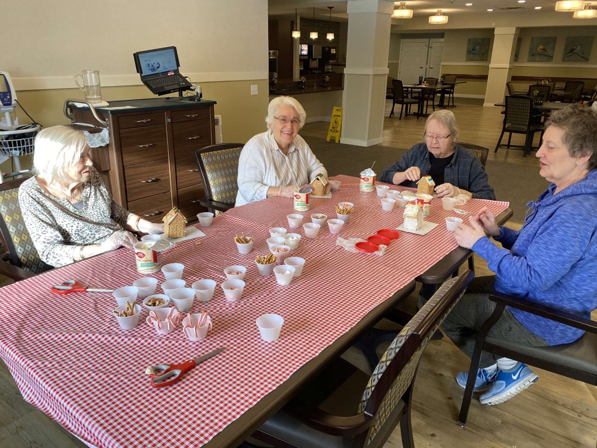Memory Care residents enjoying Christmas